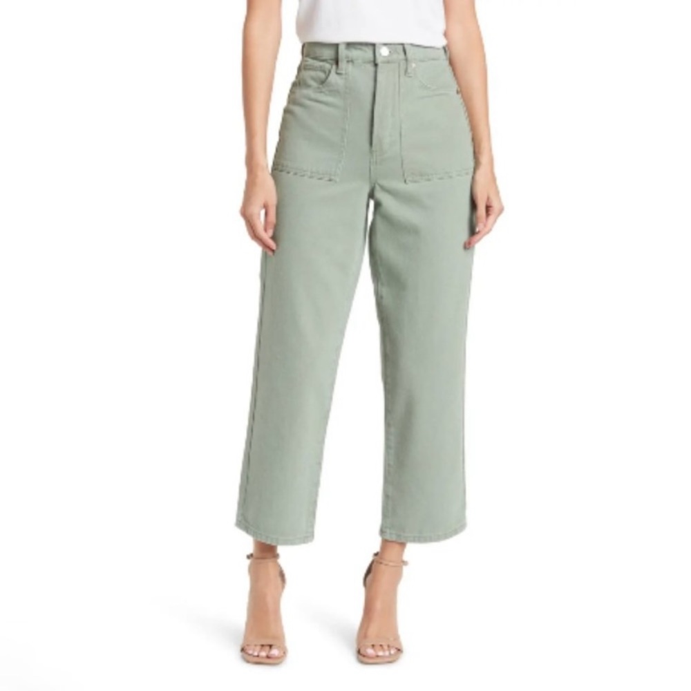 Blank NYC The Baxter High Rise Sage Green Denim Jeans Size 26